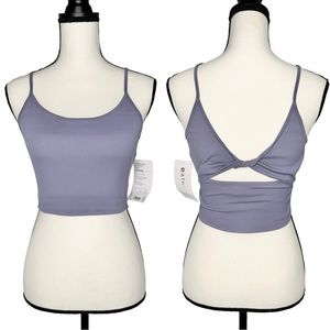NWT Athleta Powervita Rib Twist Tank Crop Tempest Violet Small 4 6